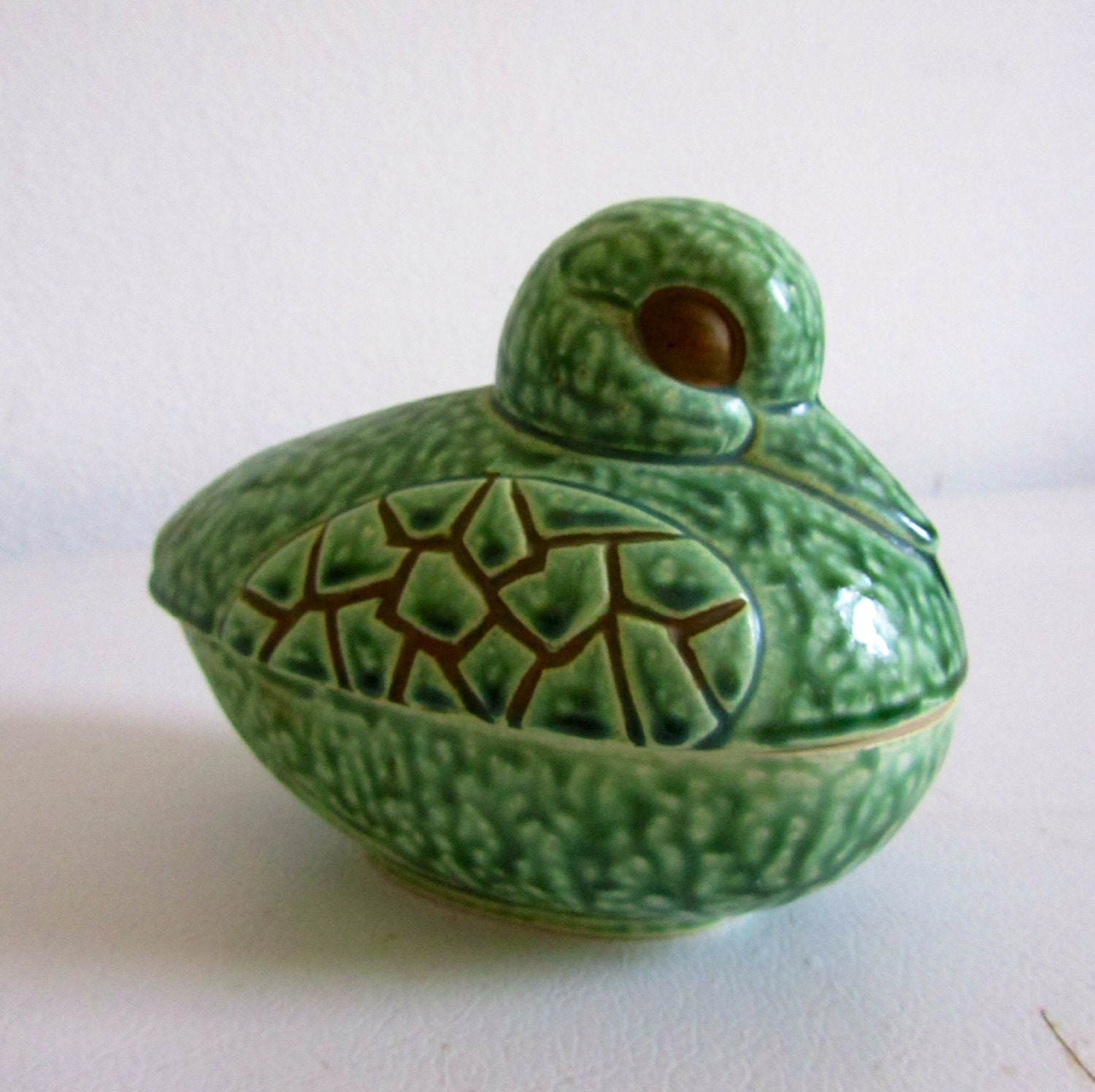Vintage Antique Ucagco Japan Ceramics Duck Trinket Box Haute Juice