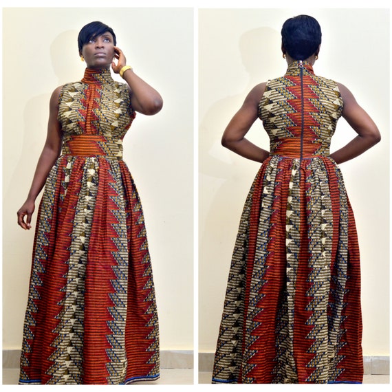 The Alicia African Print Dress, African maxi dress, african clothing, ankara skirt, african wedding dress, ankara dress, ankara clothing,