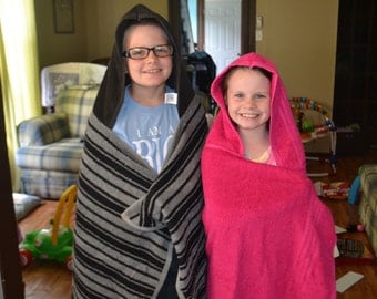Big Kid Hooded Towel-- Large Hooded Towel