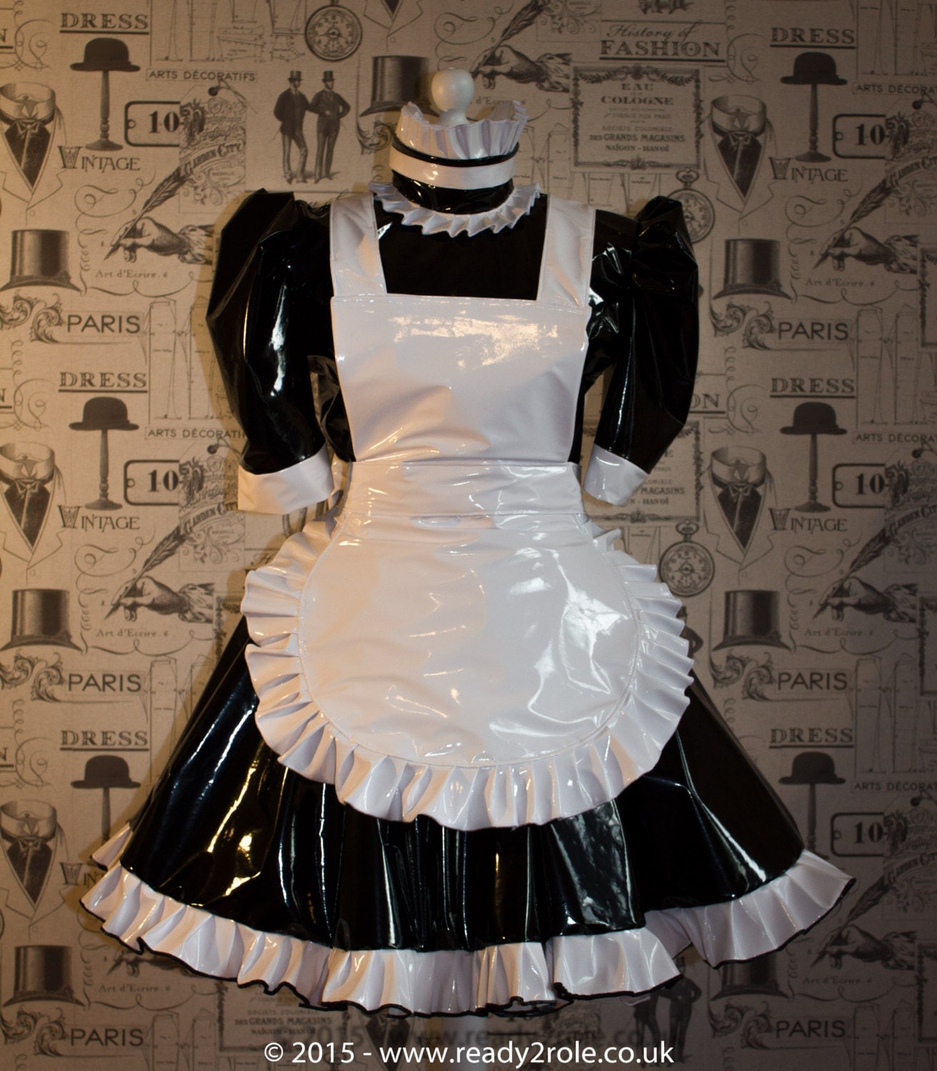 The Hi Alice More Pvc Maid Dress With Full Apron