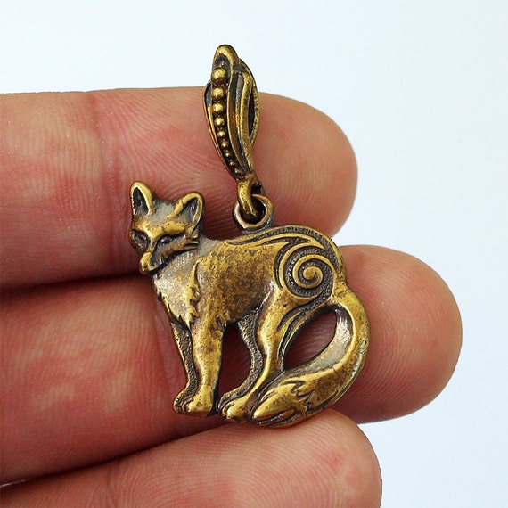Fox necklace Fox pendant Fox jewelry Fashion by BDSartJewelry