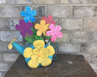 Metal Garden Art Flower Garden Stake - SET OF FIVE