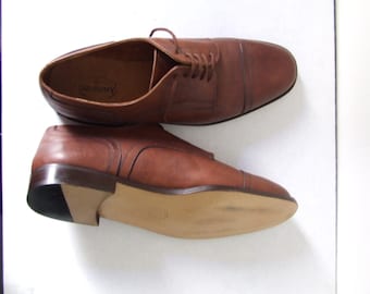 Vintage men's shoes / brown/ italian handmade /real leather. Vtg /country/rockabilly/retrò/mad men/swing