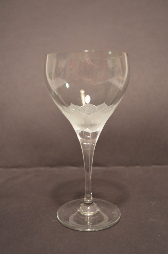 Rosenthal Wine Glass Crystal Stemware Lotus Blossoms Pattern