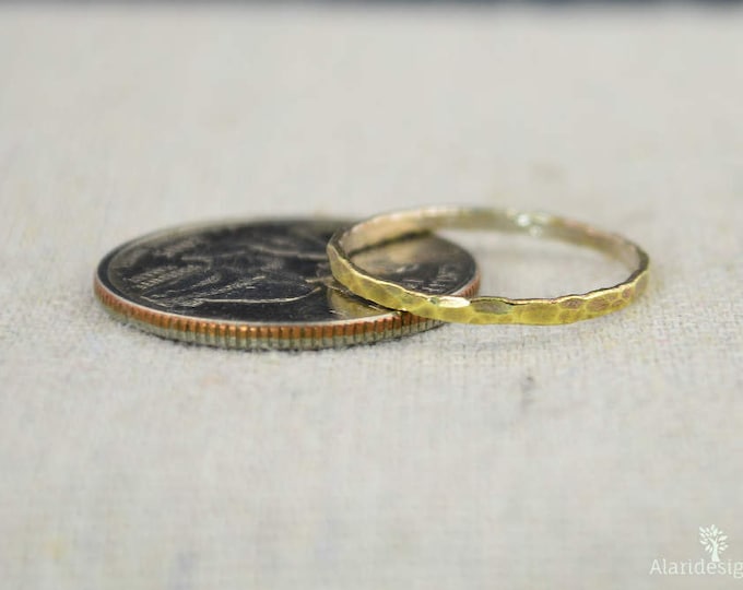 Hammered Classic Size Brass Ring(s),Brass Ring, Brass Stacking Ring, Brass Band, Brass Ring, Gold Brass Ring, Boho Brass Ring, Brass Jewelry