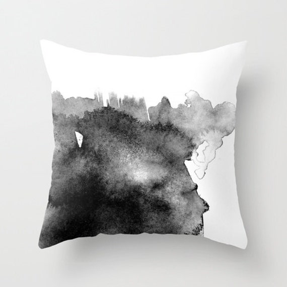 Black and White Pillow Case cushion cover pillow cover ink