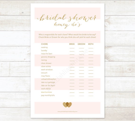 bridal shower to do list pdf
