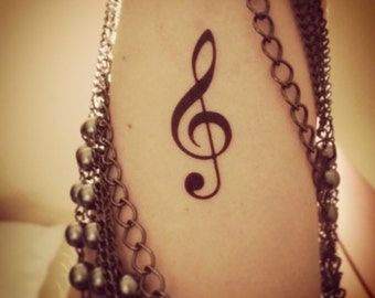 treble clef tattoo etsy treble clef tattoo etsy