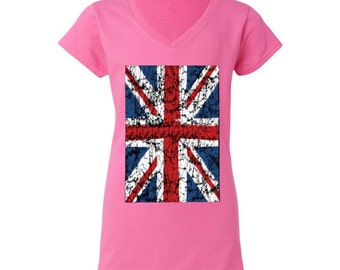 british flag t shirt women's