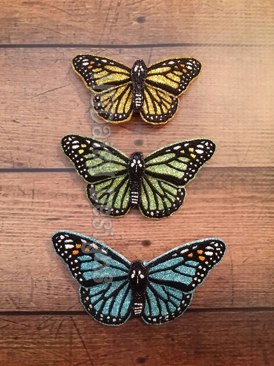 Monarch Butterfly Bow Digital Embroidery Design Three Monarch Butterfly Bow Digital Embroidery Design Three