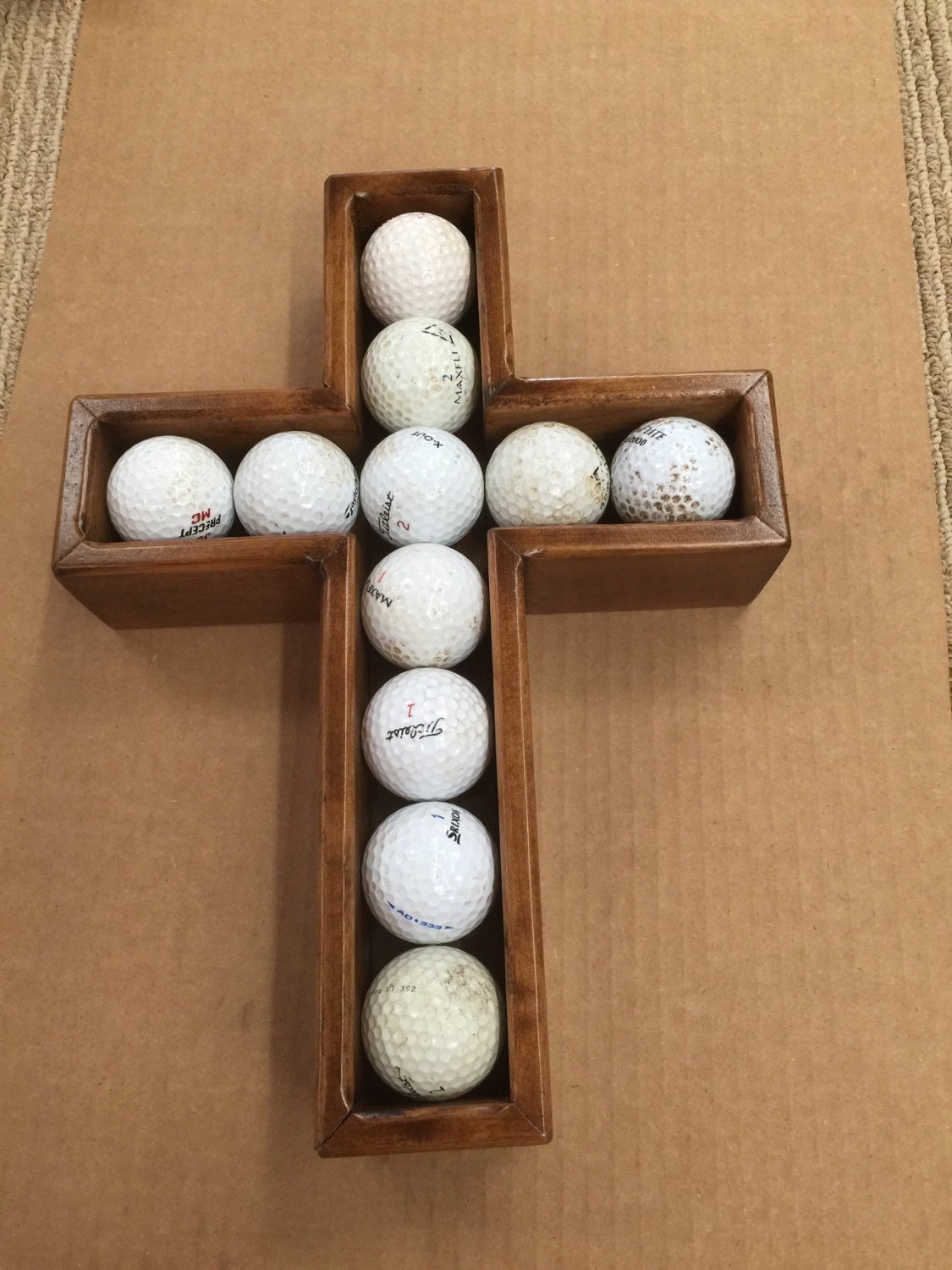 Golf Ball Shadow Box Display by TuckerCabinetry on Etsy