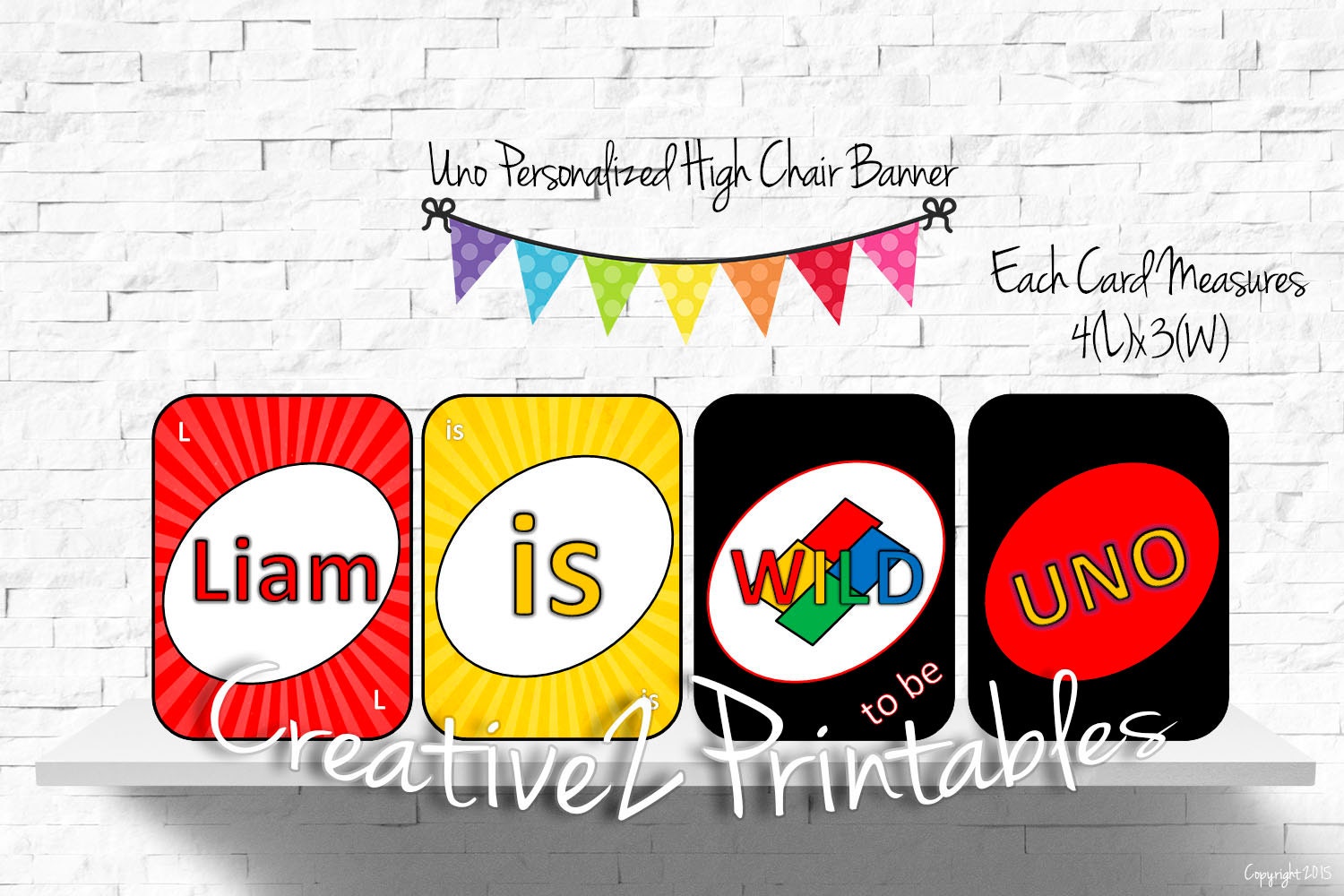 PRINTABLE Personalized Uno Card Cards by Creative2Printables