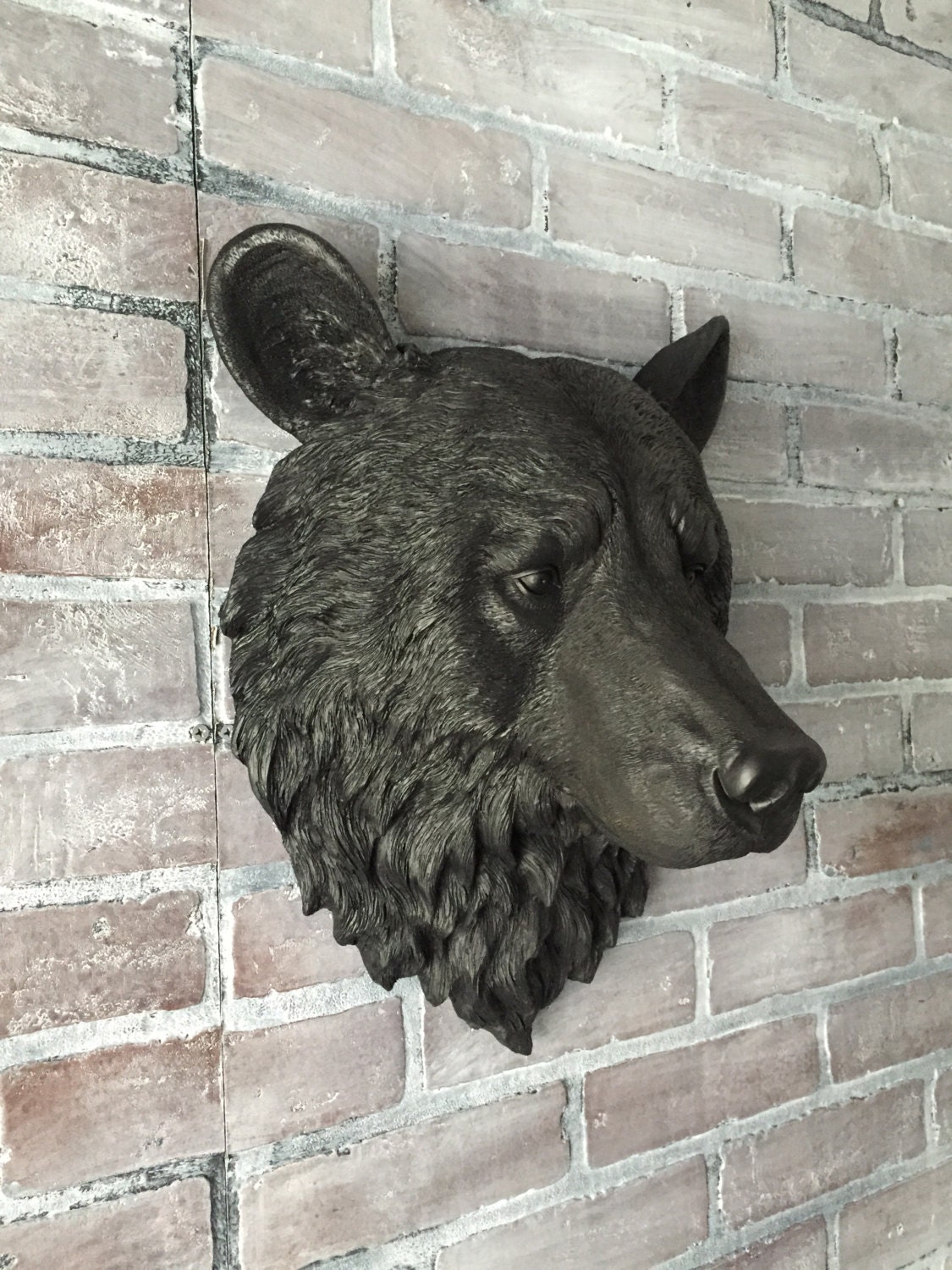 mounted bear head for sale