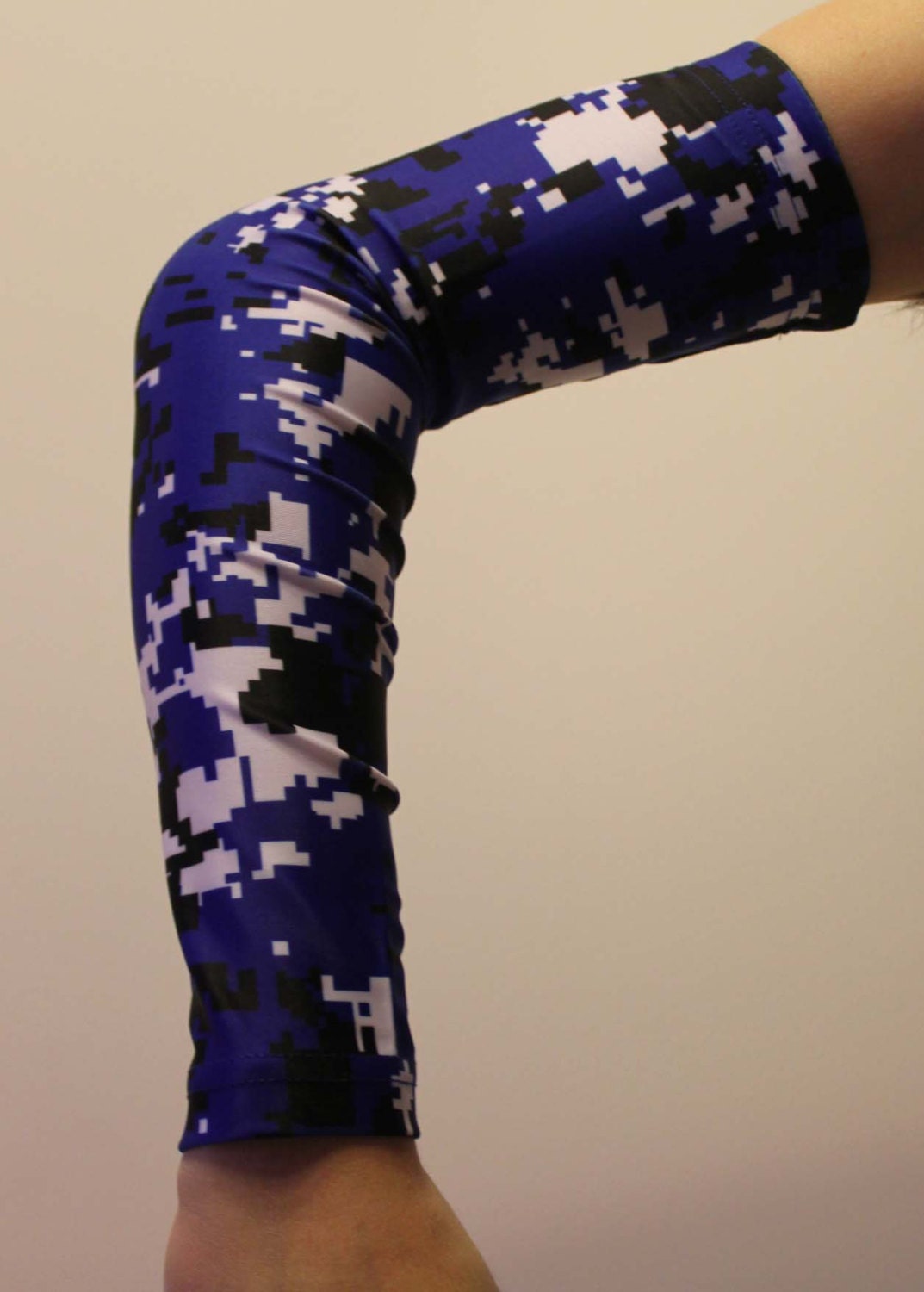 Royal Blue digital camo arm sleeve compression baseball