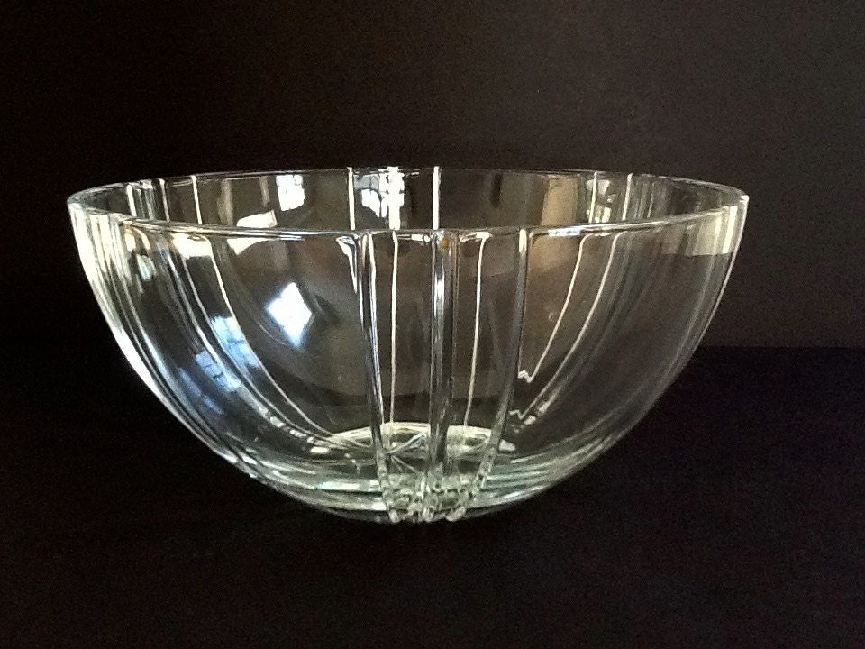Large Cut Glass Serving Bowl Glass Centerpeice