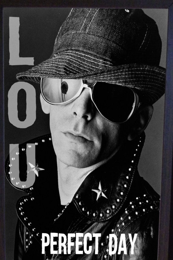 LOU REED perfect day promo poster lyric by APOSTERS on Etsy