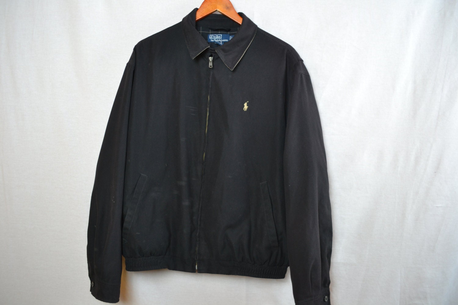 Black Polo Ralph Lauren Harrington Jacket by EOshopping on Etsy