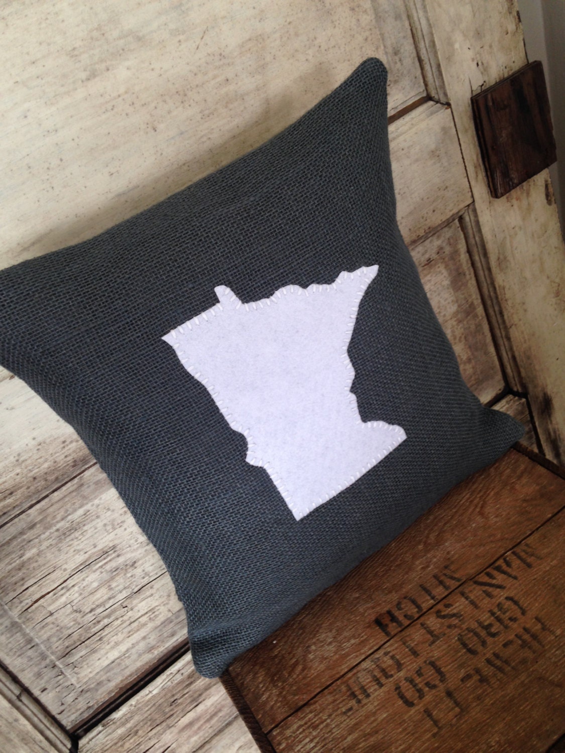 Minnesota Home State Pillow Avialable in by reprizedesigns on Etsy
