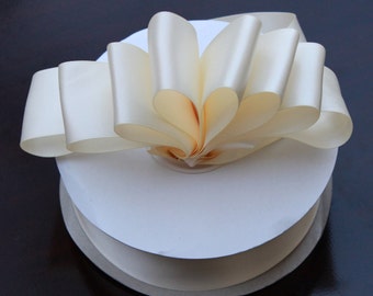 5 yards Ivory Double Faced satin Ribbon 1.5 inches - Ivory Satin Ribbon - Satin Ribbon Ivory - Ribbon Ivory Satin