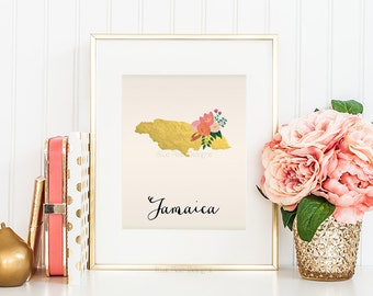 Jamaica Map Jamaica Art Jamaica Poster Jamaica Print Jamaica Printable Jamaica Postcard Printable map art