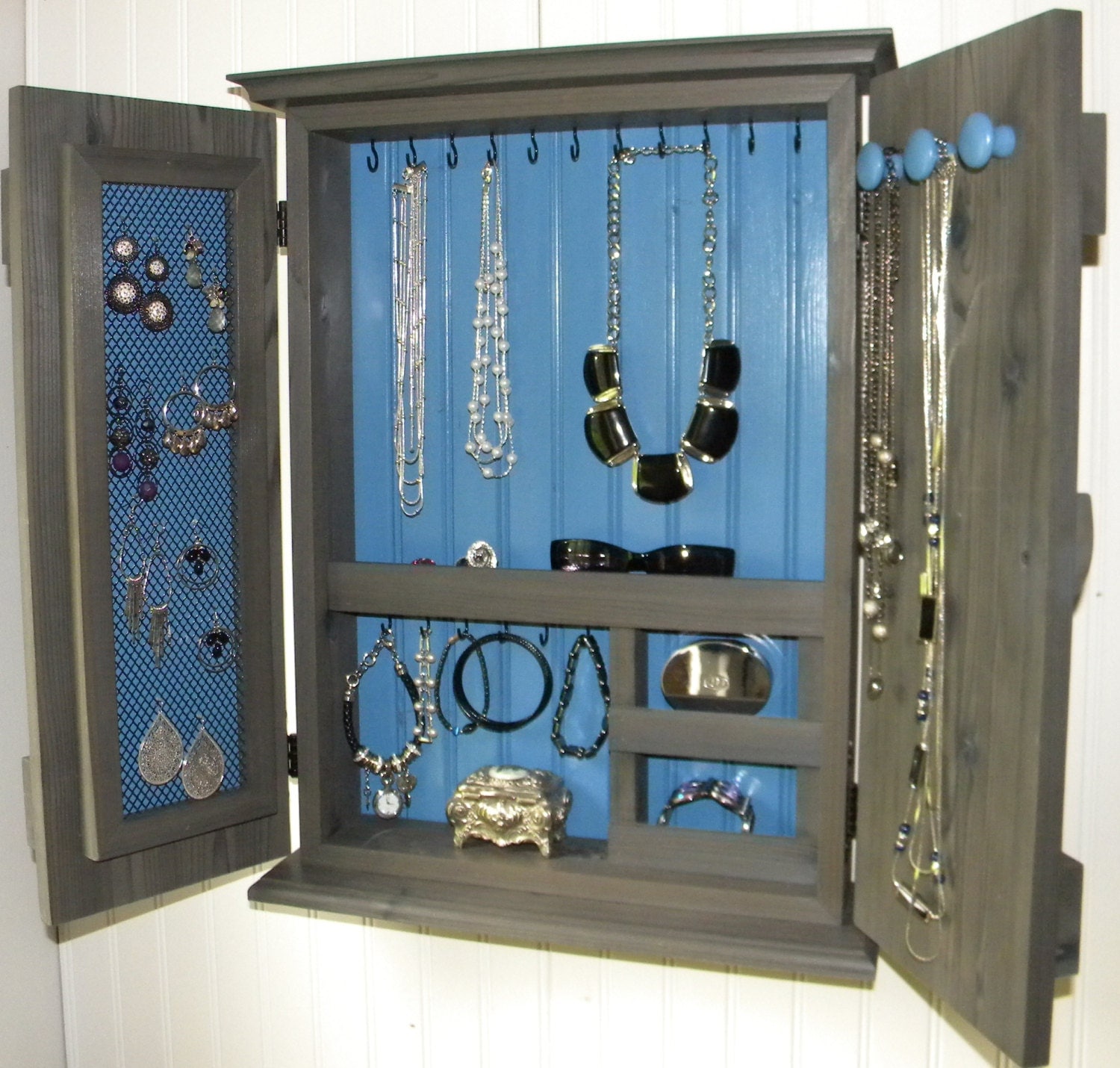 Jewelry cabinet wall mounted custommade made storage custom furniture