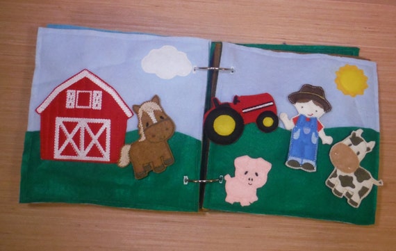 Farm Quiet Book Page Felt Story Board Build A Personalized