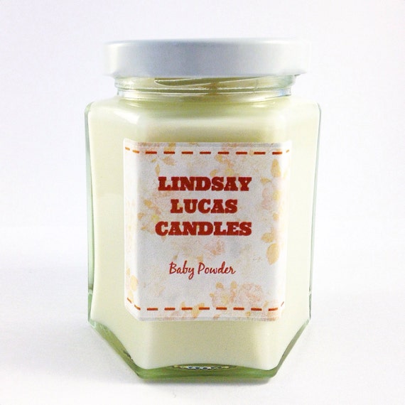 Baby Powder Scented Candle, Baby Powder Candle, Strong Scented Candle