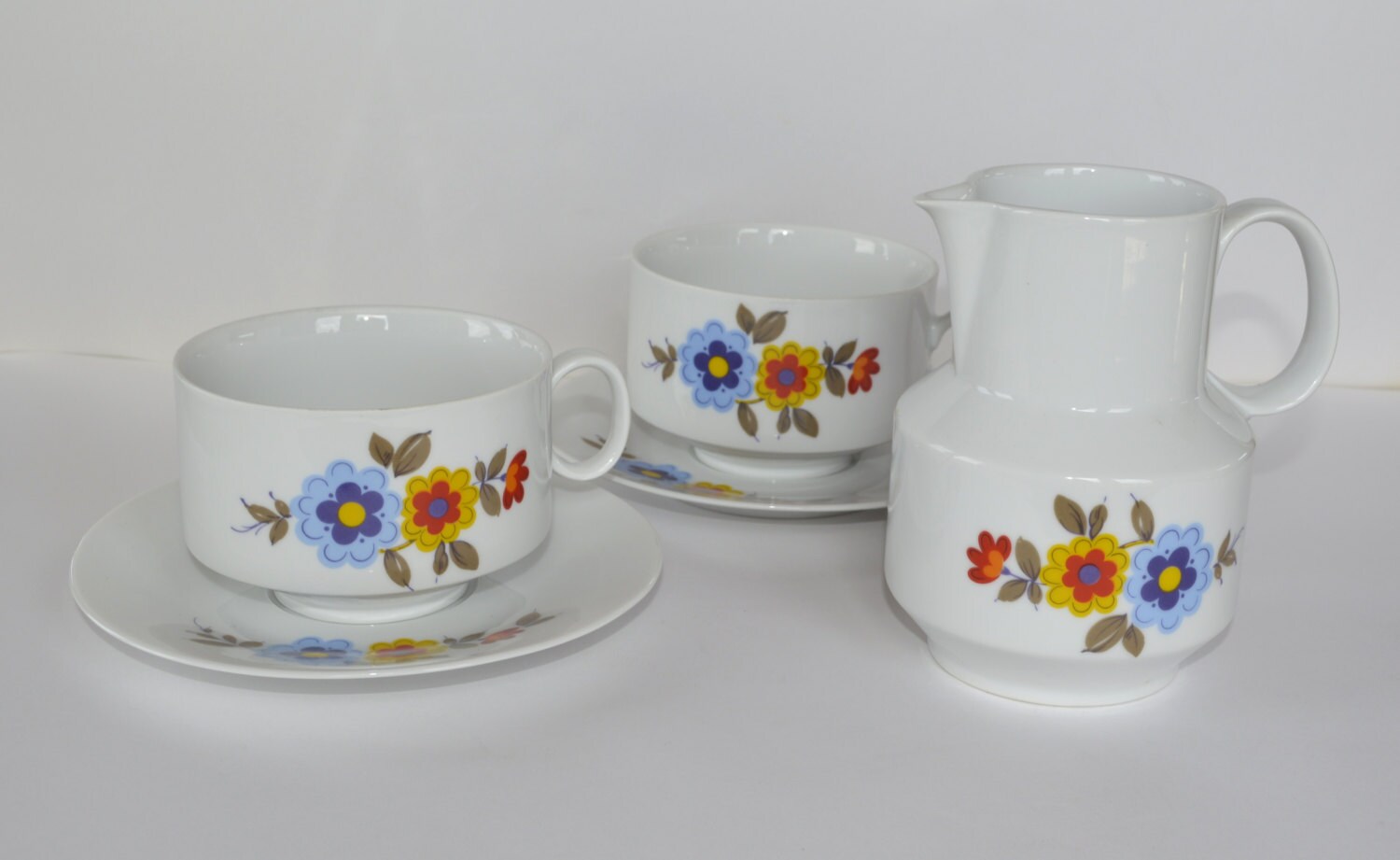 Creamer saucers  Coffee saucers and coffee  and German and vintage  cups Retro Vintage 1960s cups