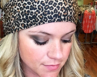 Leopard headband, Spandex headband, animal print headband, trendy headband, western headband, cowgirl headband, summer headband