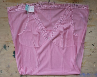 NOS Soviet Pink Negligee, Vintage Ladies Slip. New Old Stock Russian Underwear, Made in USSR, Collectible