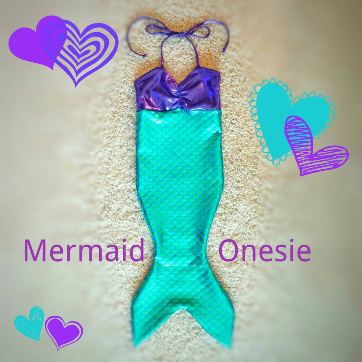 Little Mermaid Onesie BathingsuitCostume for by Neo80Apparel