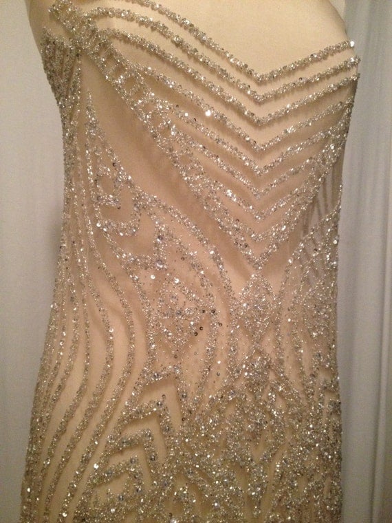Items similar to Rhinestone beaded dress panel on Etsy