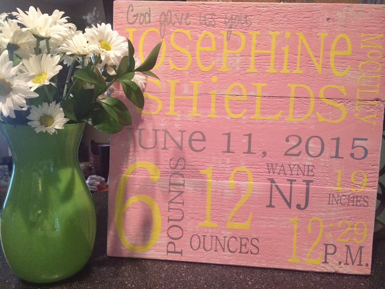 Birth Announcement Sign I Birth Announcement Wall Art I Baby