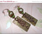 Mothers Day Sale Basha Bead copper Long dangling jade earrings womens earrings copper and jade earrings elegant earrings industrial modern j