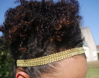 Headband Ruban Doré