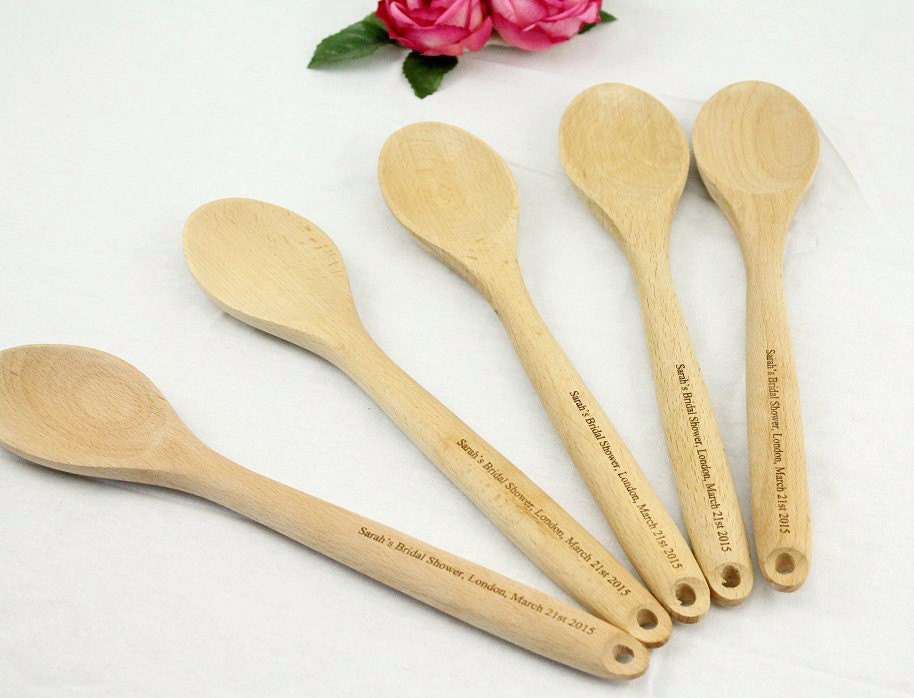 Personalized Big Wooden Spoon Solid beech Spoon Wedding and