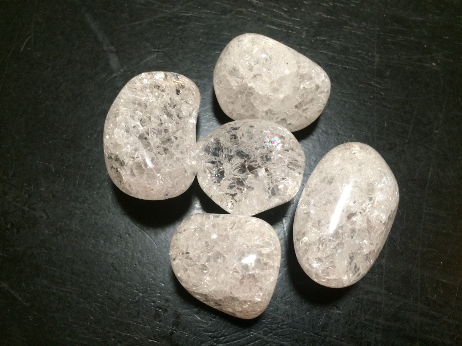 crackle quartz tumbled crackle Quartz by NewMoonBeginnings