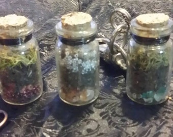 Tiny terrarium Keychain moss