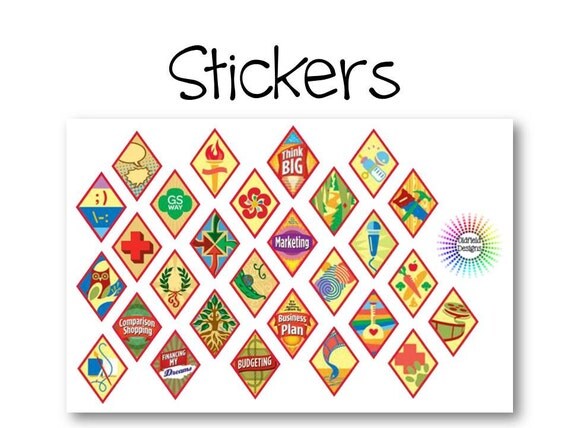 Items similar to Girl Scout Badge Stickers on Etsy
