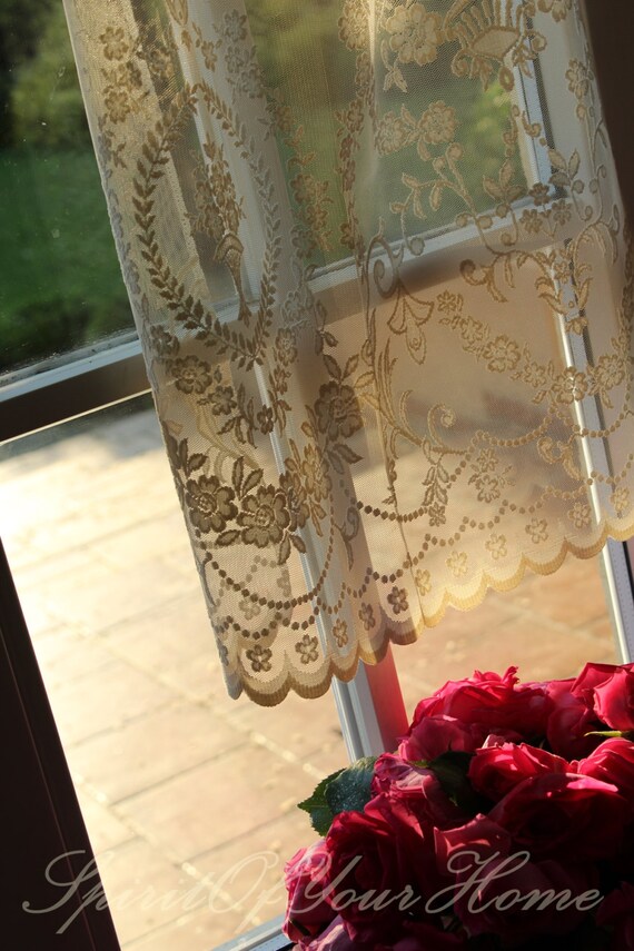CHIARA' Italian Net Lace Curtains Embroidered by SpiritofYourHome