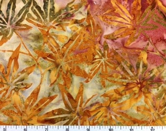 Galaxy Fabrics AUTUMN SPLENDOR Batik 100% Cotton Premium Fabric for Quilting - sold by 1/2 yard
