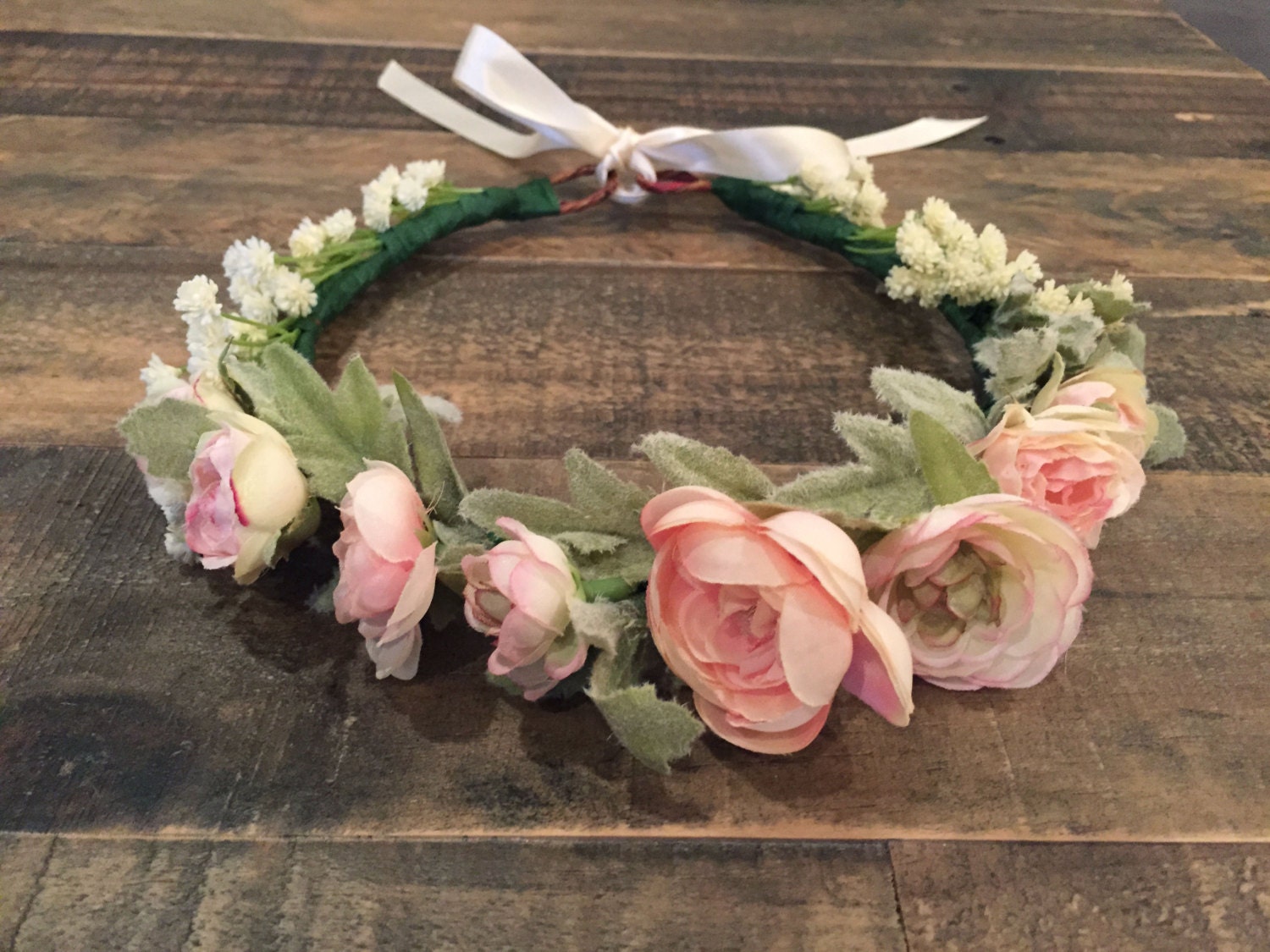 Handmade Silk Flower Crown by SomethingMayFlowers on Etsy