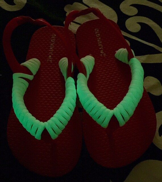Glow In The Dark Flip Flops by LilBeansBows1 on Etsy