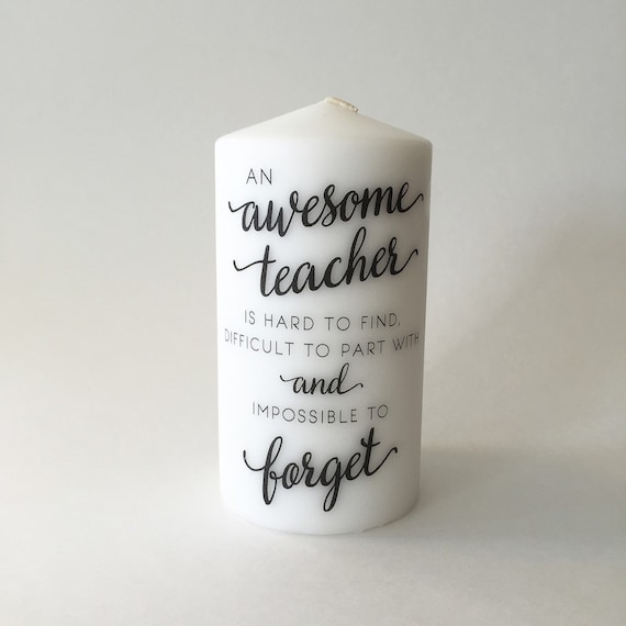 Teacher Retirement Candle