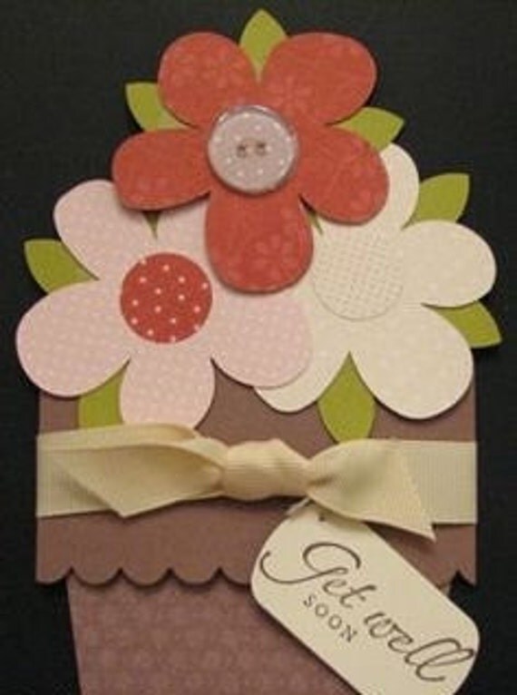 Items similar to Flower Pot Greeting Card on Etsy