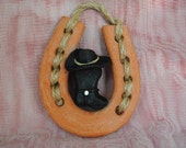 Lucky Horseshoe - Horse Stall Sign - Custom Horse Sign -Tack Room Sign - Personalized Horseshoe - Horse Lover Gift - Equestrian Gift