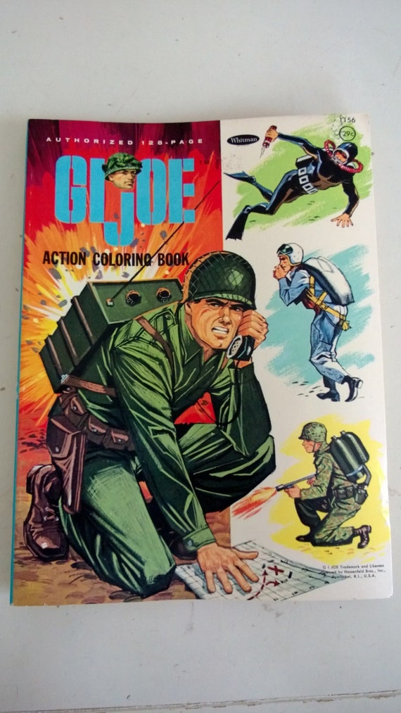 Download Vintage G.I. Joe Action Coloring Book Whitman 1965 Unused Free