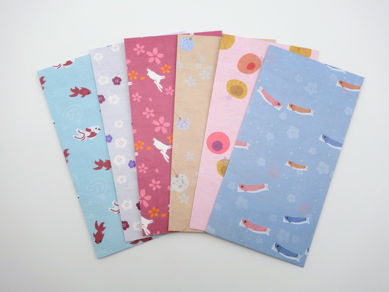 6 Japanese traditional envelopes Shugibukuro wedding by 2FooDogs