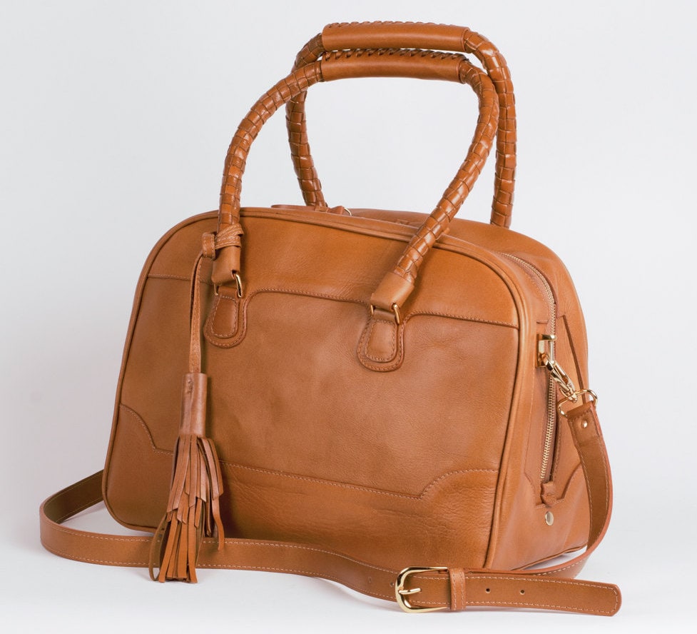 Honey leather handbag bag VIRIDIANNE Aries
