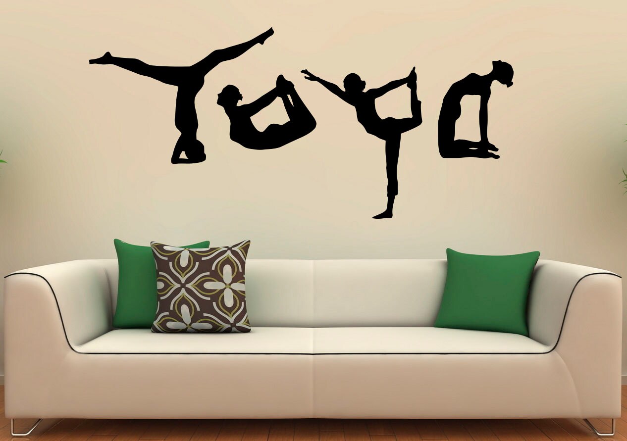 Yoga Wall Decal Vinyl Sticker Meditation Indian Philosophy